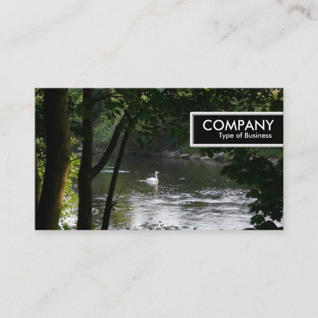 Etiqueta del borde - Cisne sobre el río (Anverso)