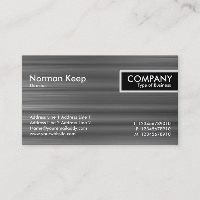 Etiqueta del borde - textura metalizado cepillada (Anverso)