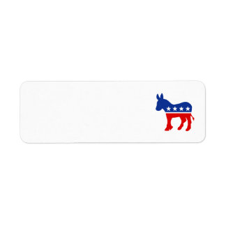 Etiqueta del burro demócrata