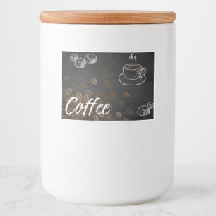 Etiqueta del café con color