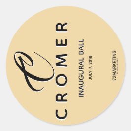 ETIQUETA DEL CIRCLE CHAMPAGNE PEGATINA DE BOLA INA