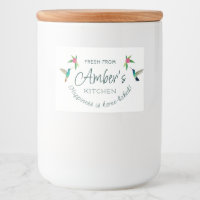 Etiqueta del colibrí del personalizado