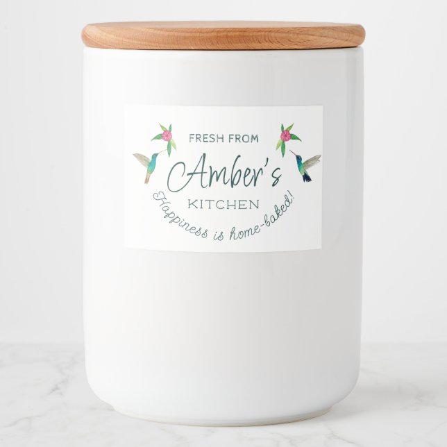 Etiqueta del colibrí del personalizado (Anverso)