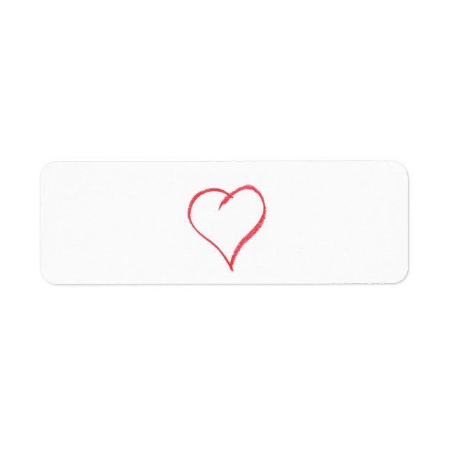 Etiqueta del corazón de Crayon (Frente)