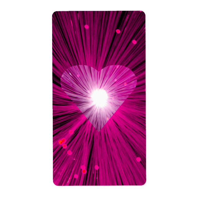 Etiqueta del corazón rosado (Frente)