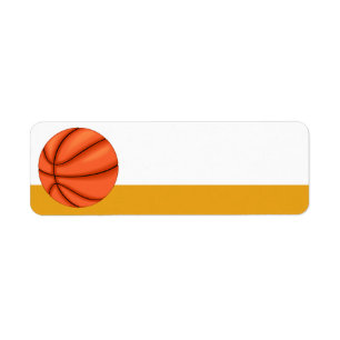 Etiqueta del deporte del baloncesto