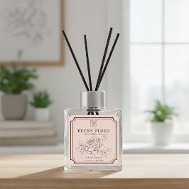 Etiqueta del difusor de aroma floral Peony Blush
