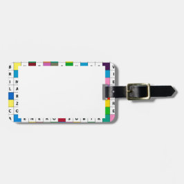 Etiqueta del equipaje con diseño español del