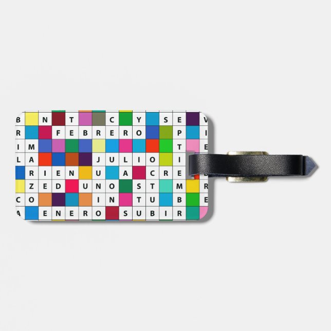 Etiqueta del equipaje con diseño español del (Atrás Horizontal)