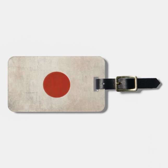 Etiqueta del equipaje con la bandera sucia del (Frente Horizontal)