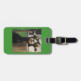 Etiqueta del equipaje con la cabra