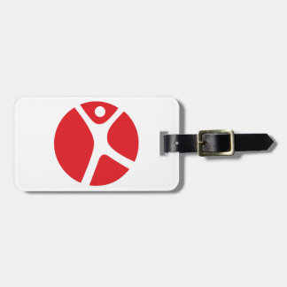 Etiqueta del equipaje con la correa de cuero para