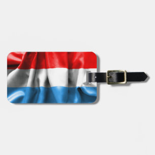Etiqueta del equipaje de bandera luxemburguesa