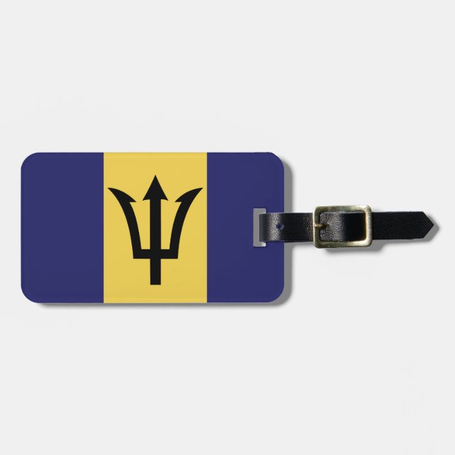 Etiqueta del equipaje de Barbados (añada su (Frente Horizontal)