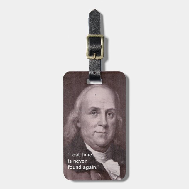 Etiqueta del equipaje de Ben Franklin (Frente Vertical)