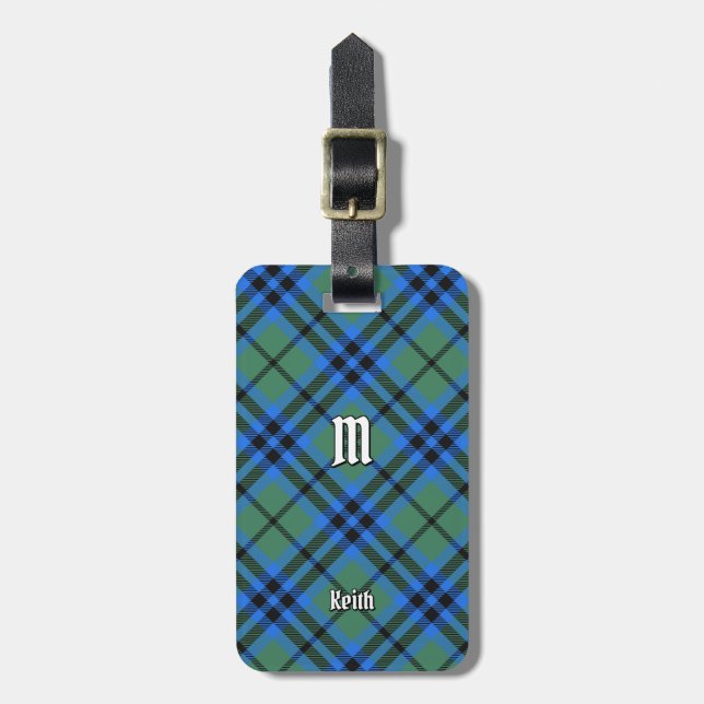 Etiqueta del equipaje de Clan Keith Tartan (Frente Vertical)