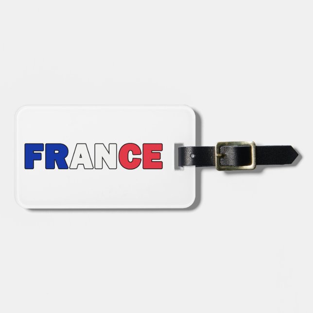 Etiqueta del equipaje de Francia (Frente Horizontal)