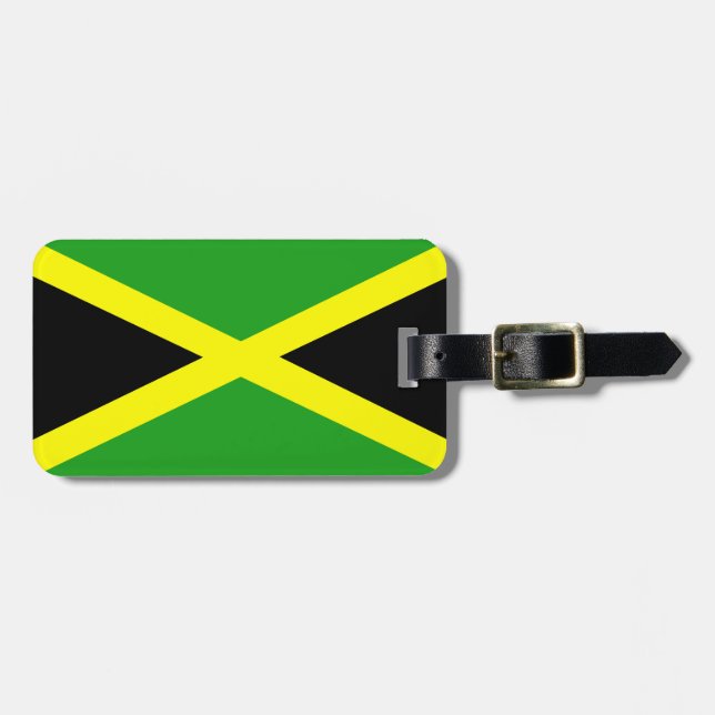 Etiqueta del equipaje de Jamaica (añada su (Frente Horizontal)