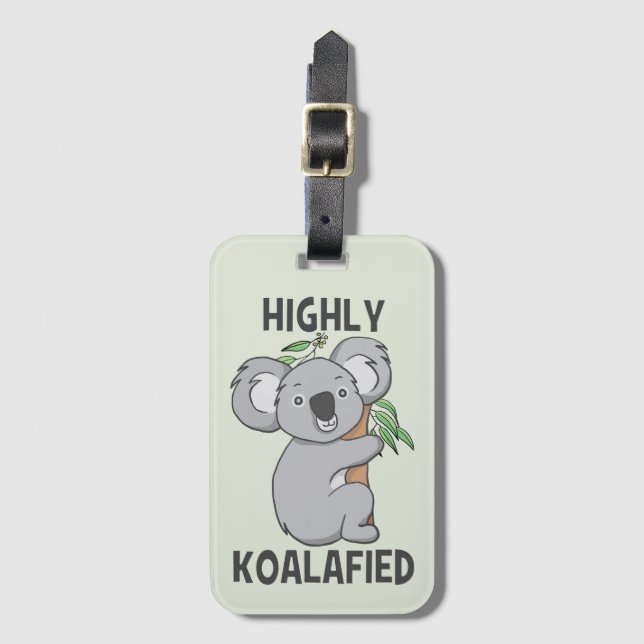 Etiqueta del equipaje de Koala, muy Koalafied (Anverso vertical)
