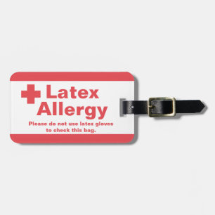 Etiqueta del equipaje de la alarma de la alergia