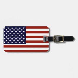 Etiqueta del equipaje de la bandera americana