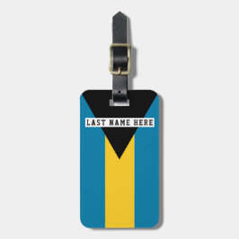 Etiqueta del equipaje de la bandera de Bahamas
