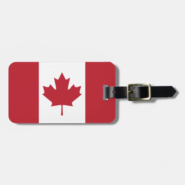 Etiqueta del equipaje de la bandera de Canadá (Frente Horizontal)