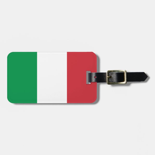 Etiqueta del equipaje de la bandera de Italia (Frente Horizontal)