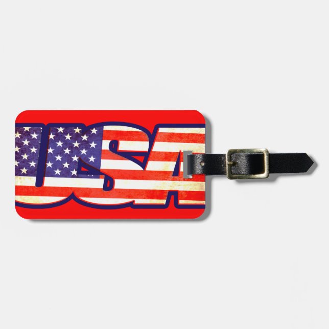 Etiqueta del equipaje de la bandera de los Estados (Frente Horizontal)