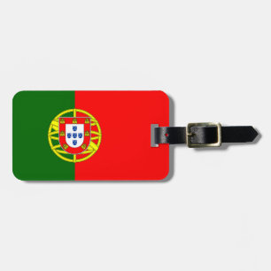 Etiqueta del equipaje de la bandera de Portugal