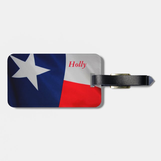 Etiqueta del equipaje de la bandera de Tejas (Atrás Horizontal)