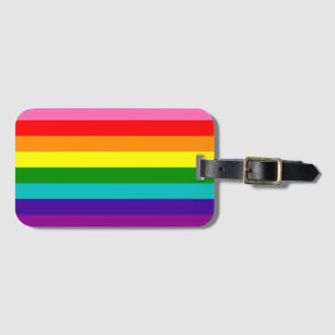 Etiqueta del equipaje de la bandera gay arcoiris L