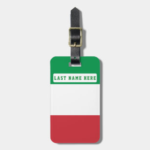 Etiqueta del equipaje de la bandera italiana (añad