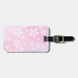 etiqueta del equipaje de la floración de Sakura