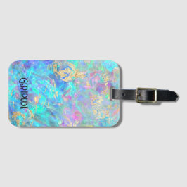 etiqueta del equipaje de la foto de opal