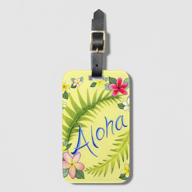 Etiqueta del equipaje de la hawaiana - etiqueta (Anverso vertical)