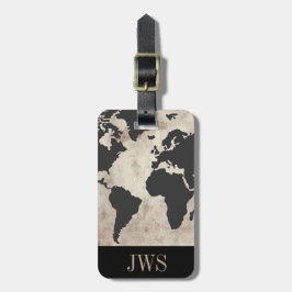 Etiqueta del equipaje de la inicial del vintage