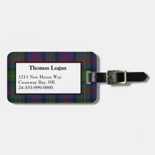 Etiqueta del equipaje de la marca Logan Tartan