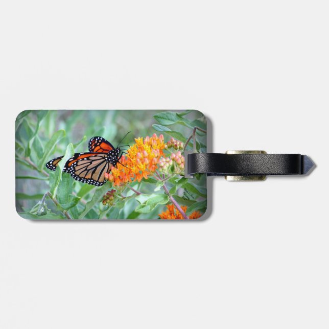 Etiqueta del equipaje de la mariposa (Atrás Horizontal)