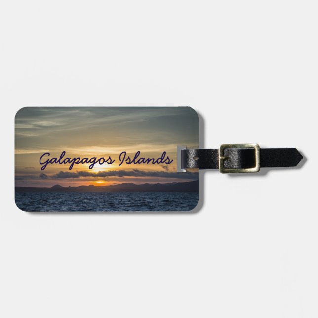 Etiqueta del equipaje de la puesta del sol de las (Frente Horizontal)