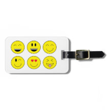 Etiqueta del equipaje de las "emojis"