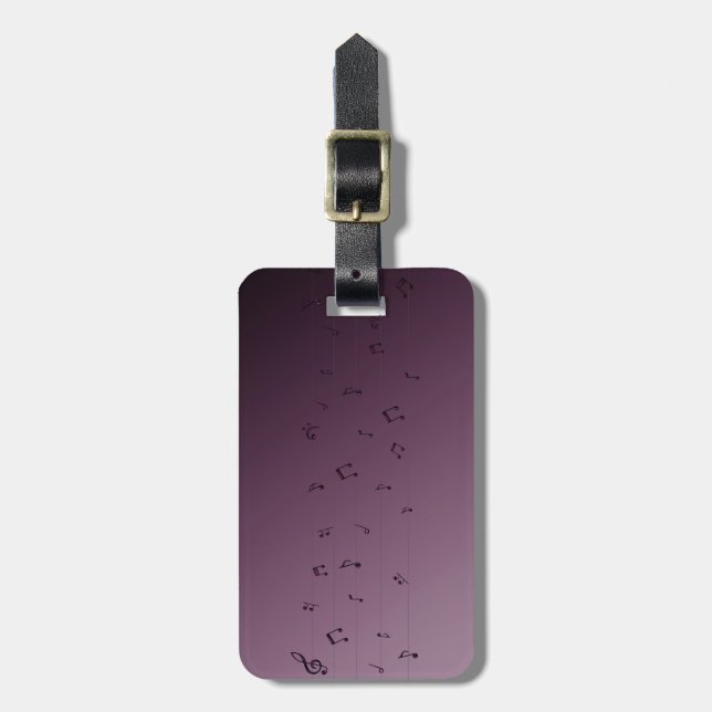 Etiqueta del equipaje de las notas musicales gótic (Frente Vertical)