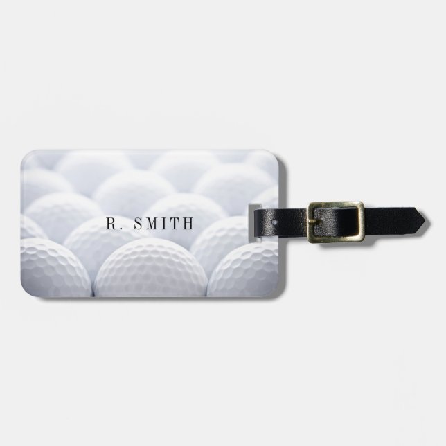 Etiqueta del equipaje de las pelotas de golf (Frente Horizontal)