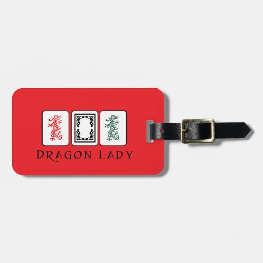 Etiqueta del equipaje de los dragones del Mah