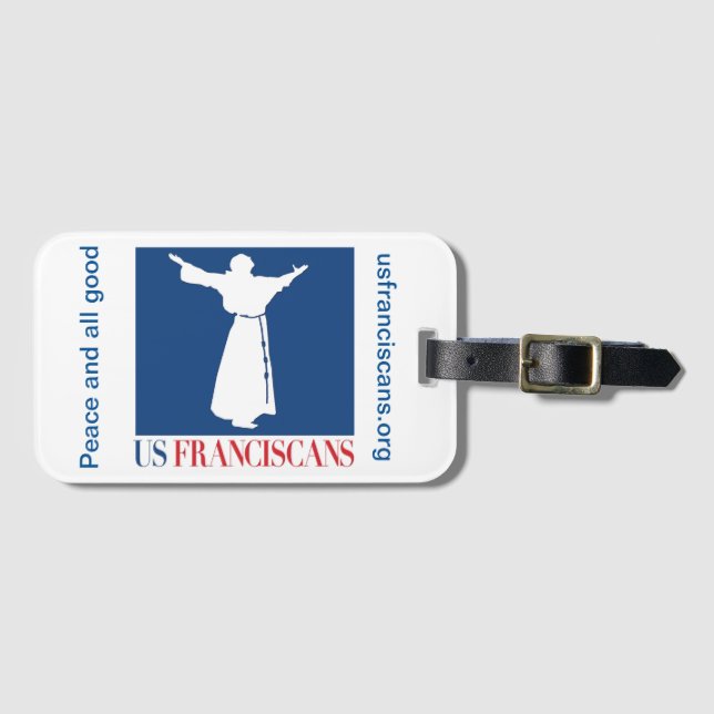 Etiqueta del equipaje de los franciscanos de los (Anverso horizontal)