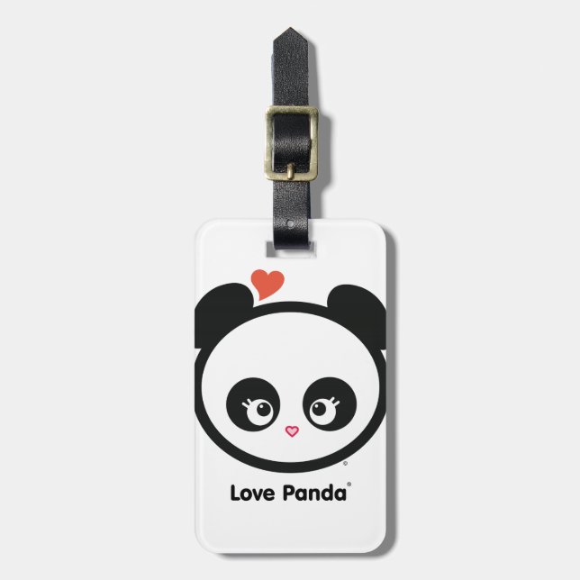 Etiqueta del equipaje de Panda® del amor (Frente Vertical)