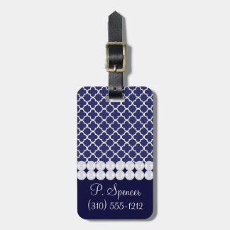 Etiqueta del equipaje de Quatrefoil de los azules