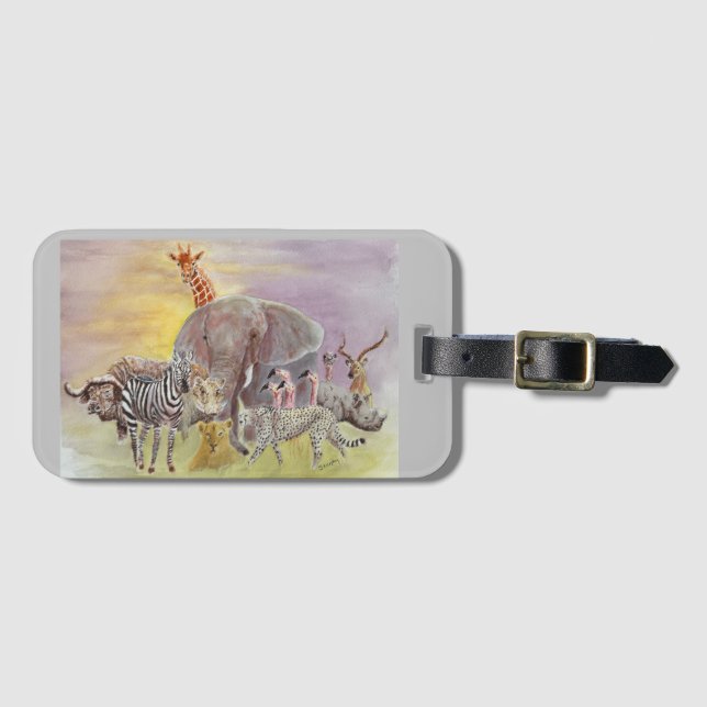 Etiqueta del equipaje de Safari (Anverso horizontal)