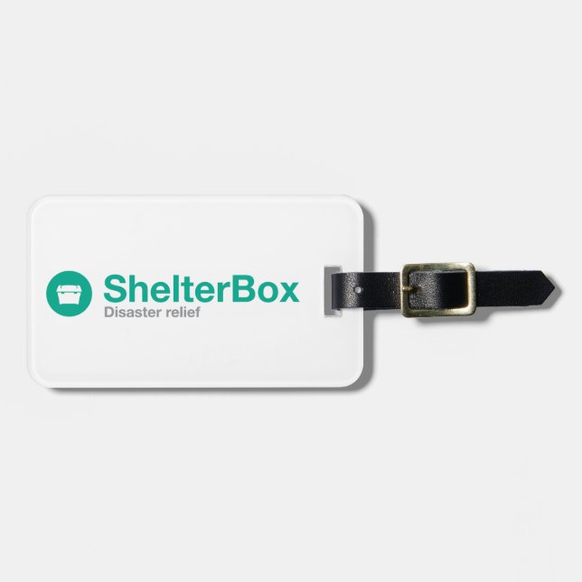 Etiqueta del equipaje de ShelterBox (Frente Horizontal)