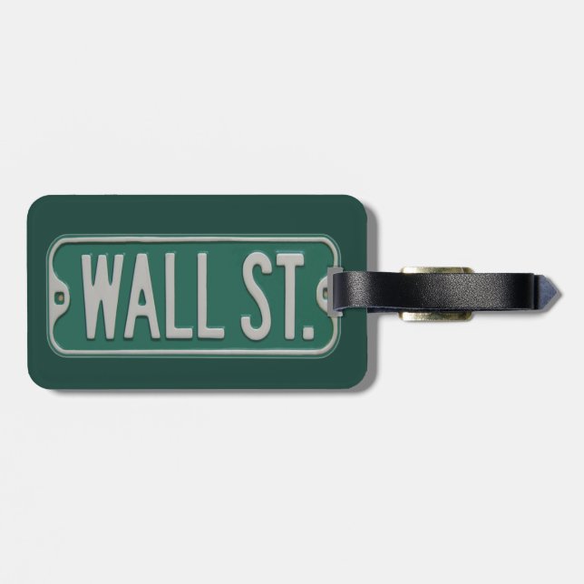 Etiqueta del equipaje de Wall Street (Atrás Horizontal)